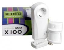 GSM сигнализация X-100 комплект (датчик движения, упр. розетка)